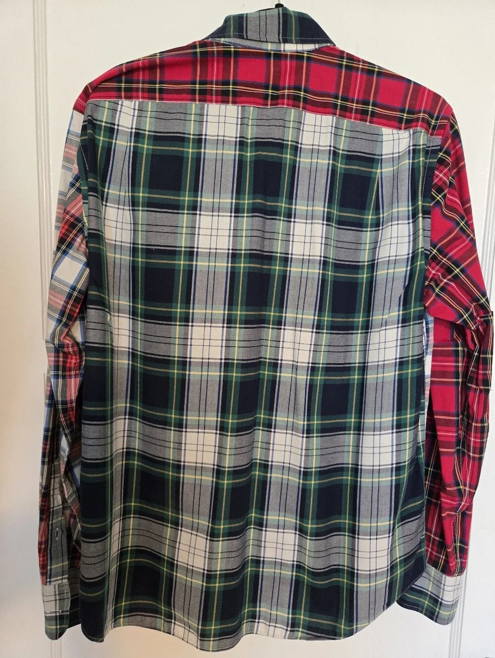 J Crew Button-Down Plaid Men’s Shirt - Red Multi Size Large